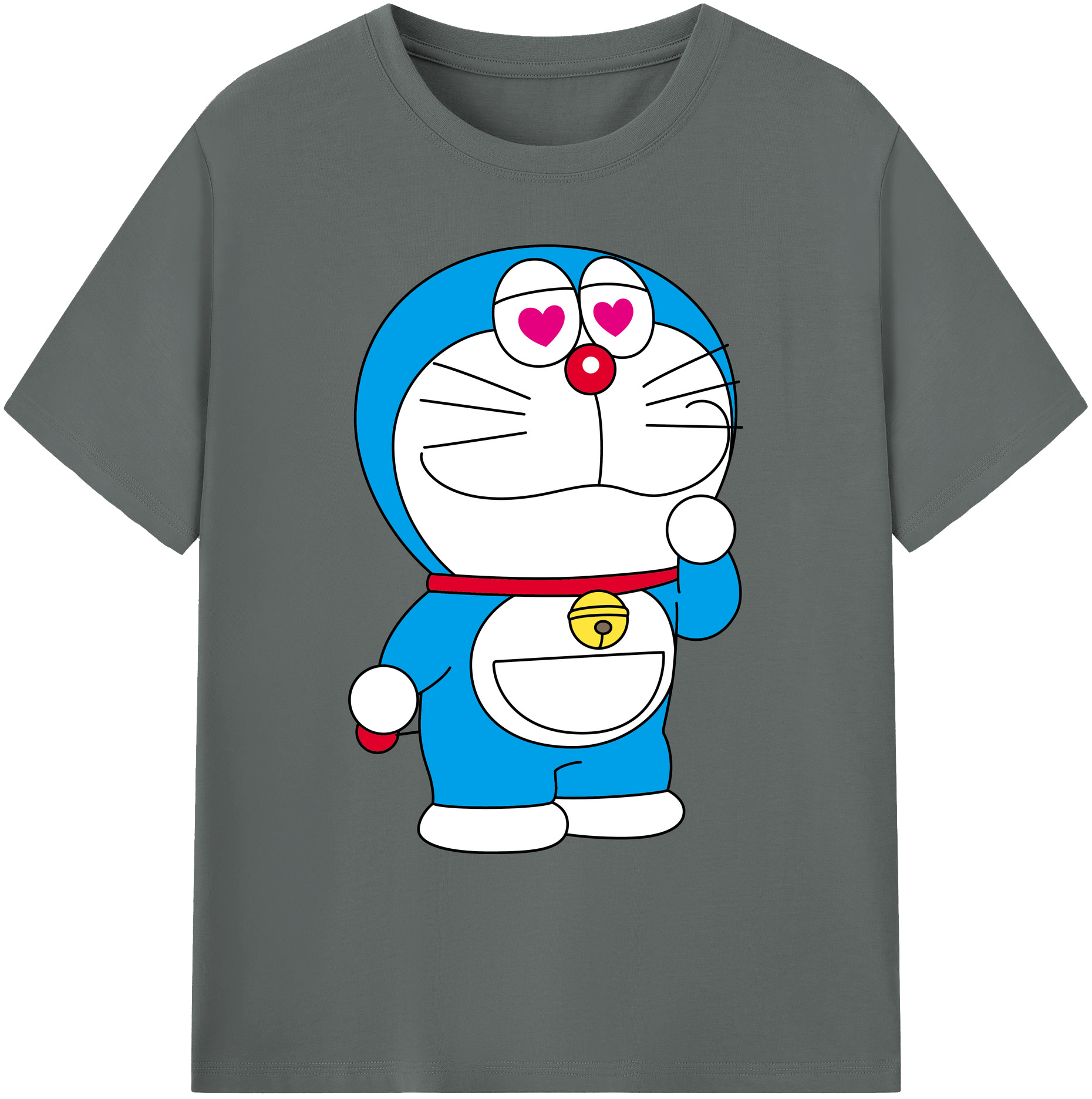 （画像用） ドラえもん Doraemon 綿100％ メンズ半袖Tシャツ｜肌触りやわらか＆通気性